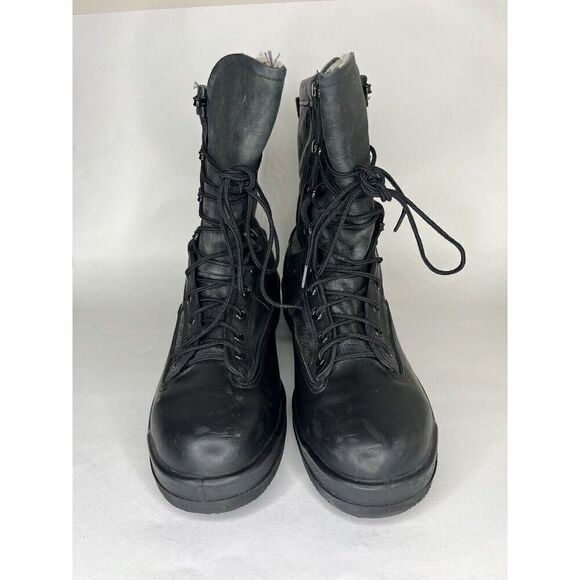 Belleville 880ST Men's 8" Leather WP Steel Safety Toe Army Boots Black Size 9 R - Picture 2 of 13